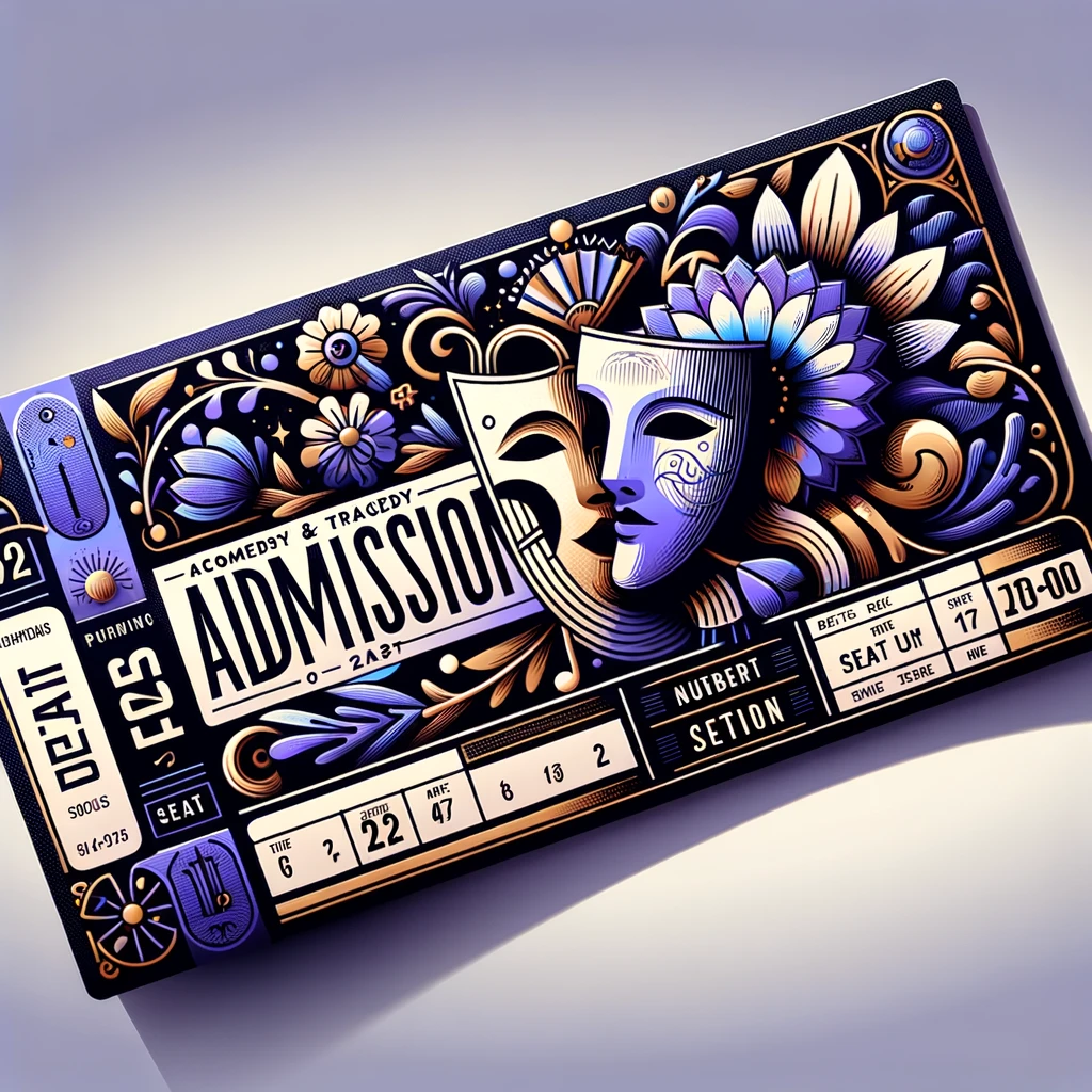 Admission ticket for the San Diego Performing Arts