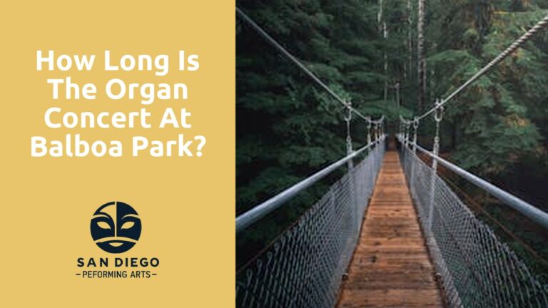 How long is the organ concert at Balboa Park?